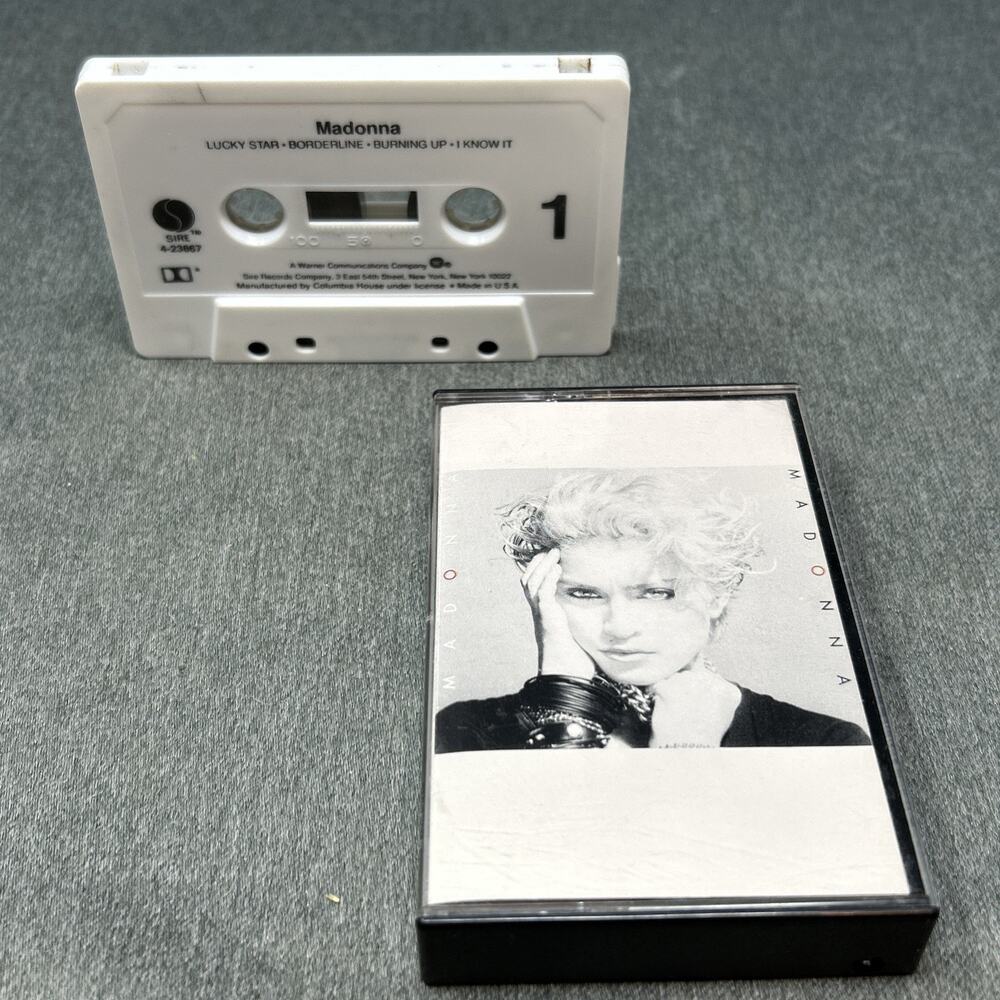 Madonna Self Titled Debut Cassette Tape 1983 Sire Records W423867 Lucky Star Pop